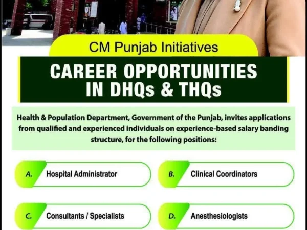 Health and Population Department Jobs 2025 DHQs THQs Advertisement