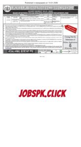 PPSC Advertisement 01/2026 